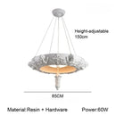 Axyaa White LED Pendant Chandelier for Home Decor and Indoor Lighting