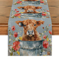 Axyaa Farmhouse Table Runner for Kitchen and Dining Decor
