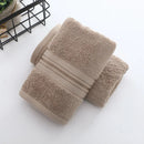 Axyaa Luxury Embroidered Bamboo Bath Towel Set - Green/Coffee/Cream - Personalized