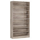 Axyaa 9 Tier Modern Bookcase, 71" Freestanding Display Shelf and Storage Cabinet