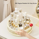 Axyaa 360° Rotating Makeup & Perfume Organizer Tray for Skincare & Cosmetics