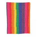 Axyaa Rainbow Crochet Throw Blanket for Vintage Sofas
