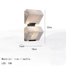 Axyaa Nordic Marble LED Wall Light - Black Metal Art Luxury Home Decor