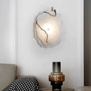Axyaa Spanish Marble Alabaster Wall Lamp Luxurious All-Copper Indoor Decor