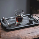 Axya Vintage Wrought Iron Serving Tray with Handle - Home & Wedding Decor