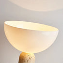 Axyaa Yellow Travertine Marble Table Lamp for Elegant Home Lighting