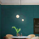 Axyaa Modern Glass Ball Pendant Light for Dining Room Bedroom Study Bar Coffee Decor