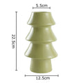 Axyaa Christmas Tree Ceramic Vase: Creative Xmas Table Decor, Floral Arrangement Aesthetic
