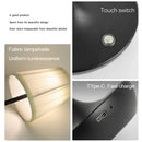 Axyaa LED Table Lamp: Simple Chinese Style, Dimmable, USB Rechargeable, Fabric Lampshade