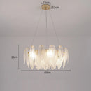 Axyaa Feather Glass Gold Pendant Light for Home Decor Lighting