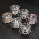 Axyaa Gold Turquoise Glass Tea Cup Set - High-grade Heat-resistant Kung Fu Tea Bowl