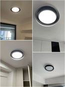 Axyaa Modern Round Ceiling Light in Black and White for Living Room, Bedroom, Corridor