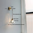 Axyaa Clear Glass LED Wall Lights - Modern Nordic Style Bedside Lamp