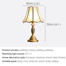 Axyaa Luxe Brass Table Lamp: LED, European Retro Style, Glass Desk Light for Home