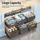 Axyaa Foldable Sliding Storage Basket: Under Cabinet Organizer for Home & Kitchen