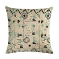 Axyaa Geometric Linen Pillowcase - Graffiti Style Decorative Cushion Cover