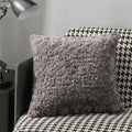 Axyaa Rabbit Fur Cushion Cover: Soft Plush 45x45cm for Cozy Home Decor
