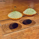 Axyaa Glass U-Shaped Dinner Plate Set for Molecular Cuisine and Sushi