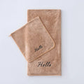 Axyaa Coral Fleece Towel Bath Set - Solid Color, Simple Combination