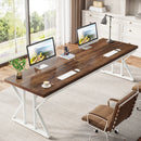 Axyaa Executive Desk: 78.7-Inch Large Workstation for Computer, Office, Writing, and Study