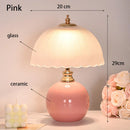 Axyaa Mushroom Glass Ceramic Bedside Lamp