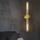 Axyaa LED Wall Lamp Modern Clear Glass Gold Dining Room Sconce