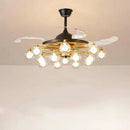 Axyaa Kids Bedroom Ceiling Fan with Modern LED Light Fixture & Remote Control