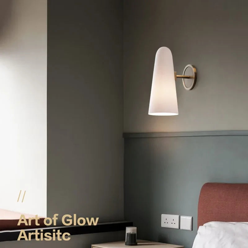 Axyaa Luxury Copper Wall Lamp for Bedroom, Living Room, and Bathroom