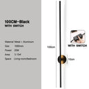Axyaa Rotatable Black Wall Sconce Light for Living Room Bedroom - Modern Interior Fixture