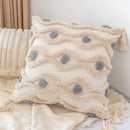 Axyaa Bohemian Tufted Embroidered Fringe Pillow Case for Light Luxury Living Room Sofa
