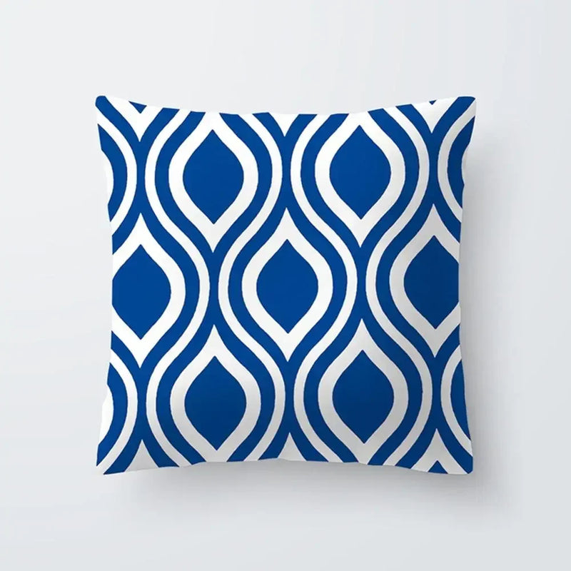 Axyaa Simple Modern Blue Pillowcase for Home Decor