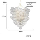 Axyaa Gold Chrome LED Ceiling Chandelier for Dining Room - Villa Lighting Fixture