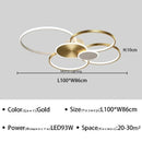 Axyaa Nordic LED Ceiling Lamp Dimmable Remote Control Chandelier