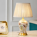 Axyaa Ceramic Bird & Flower Table Lamp for Bedroom & Living Room