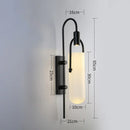 Axyaa Glass LED Wall Lamp Modern Minimalist Luxury Black/Gold Room Decor