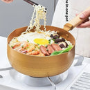 Axyaa 24cm Gold Snow Saucepan Non-stick Frying Pan wok Wood Handle Kitchen Cookware