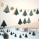 Axyaa Forest Garland Birthday Banner: White & Green Party Decor with Christmas Trees