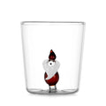 Axyaa 3D Christmas Glass Mug Cup - Snowflake Tree Snowman Design