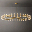 Axyaa Black Brass Crystal Chandelier - High Quality Luxury Ceiling Hanging Lamp