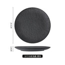 Axyaa Ceramic Steak Plates Stone Pattern Frosted Salad Fruit Plate Set