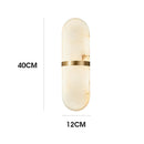 Axyaa LED Semicylinder Wall Light 12W - Imitation Marble Decor Sconce for Home Décor