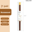 Axyaa Premium Wooden Chopsticks Box - Portable Single-Serving Cutlery Holder