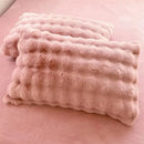 Axyaa Light Luxury Rabbit Plush Pillowcase - Soft Bunny Cushion Cover
