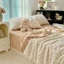 Axyaa Cloud-Feeling Double-Layer Yarn Summer Quilt 4-Piece Set - Soft & Small Fresh