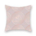 Axyaa Pink Gold Geometry Polyester Pillow Case 45*45cm Square