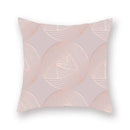 Axyaa Pink Gold Geometry Polyester Pillow Case 45*45cm Square