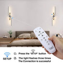 Axyaa LED Wall Lamp Remote Dimming Modern Minimalist Bedroom Sconce TV Sofa Light