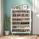 Axyaa 7-Tier Wooden Shoe Storage Cabinet with Adjustable Shelves