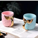 Axyaa Golden Mermaid Tail Ceramic Cup | 400ML Creative Tea Coffee Milk Mug
