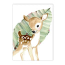 Axyaa Jungle Animal Nursery Canvas Print with Custom Name - Kids Room Wall Art